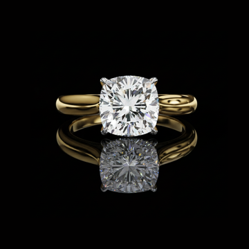 2.50 TCW Radiance Cushion Cut Moissanite Diamond Solitaire Engagement Ring Classic Elegance with Modern Sparkle