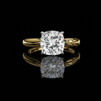 2.50 TCW Radiance Cushion Cut Lab Grown Diamond Solitaire Engagement Ring Classic Elegance with Modern Sparkle