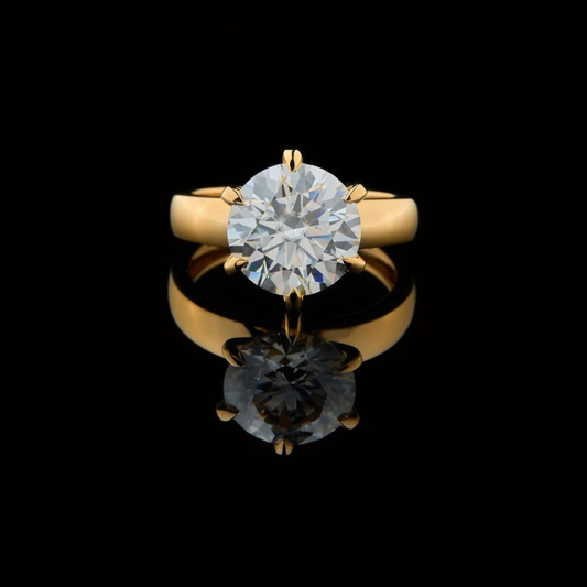 4.00 TCW Elegant Round Brilliant Cut Moissanite Diamond Solitaire Ring for Wedding Proposals