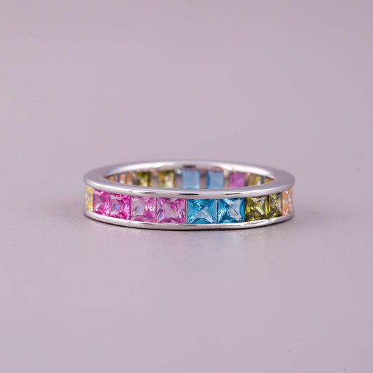 Eternal Love Sapphire Ring Infinity Diamond Band By Ivevar