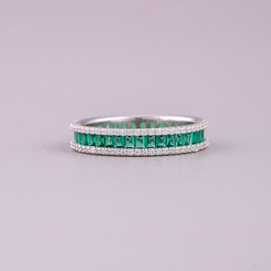 Luxury Baguette Natural Sapphire Diamond Ring by Ivevar Elegant Statement Jewelry