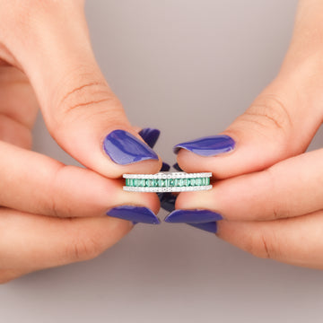 Luxury Baguette Natural Sapphire Diamond Ring by Ivevar Elegant Statement Jewelry