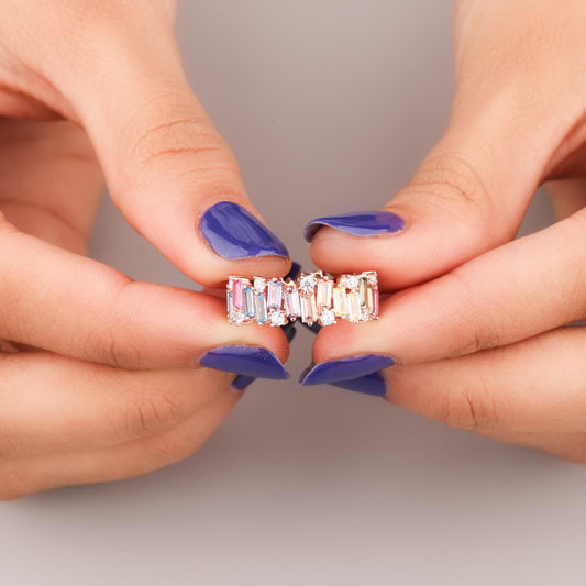 Luxury Natural Sapphire Diamond Anniversary Band by Ivevar Timeless Wedding Ring