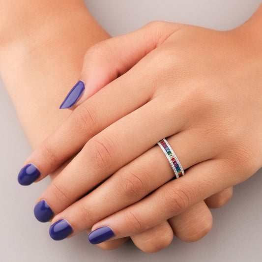 Natural Sapphire Diamond Bridal Set by Wedding Ring Set for Bride - view 3