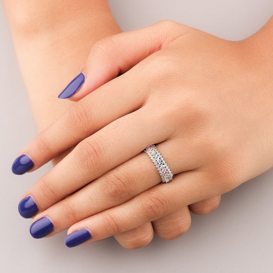 Natural Sapphire Diamond Promise Ring by Timeless Love Token - view 3