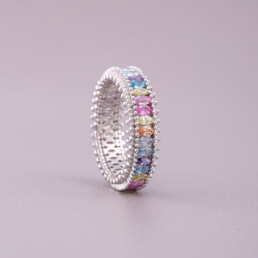 Natural Sapphire Diamond Promise Ring by Timeless Love Token - view 4