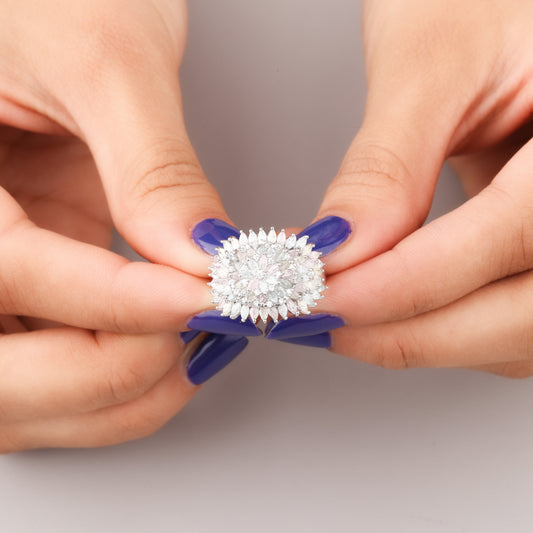 Luxury Natural Sapphire Diamond Ring by Ivevar Elegant Blue Gemstone Jewelry