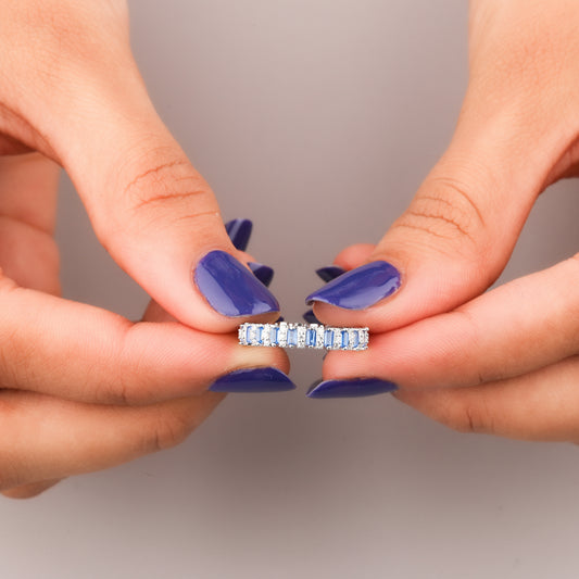 Luxury Natural Sapphire Diamond Ring by Ivevar Elegant Gemstone Jewelry