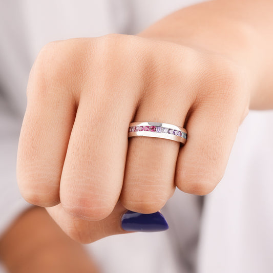 Oval Natural Sapphire Diamond Engagement Ring - view 3