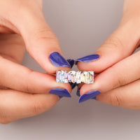 Natural Sapphire Diamond Pavé Ring Luxury by Ivevar