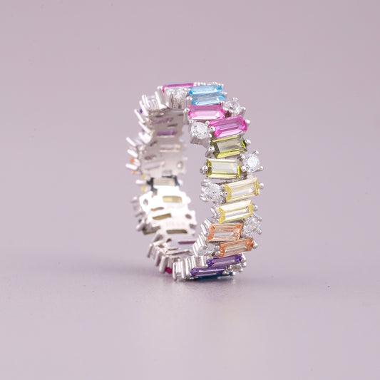 Natural Sapphire Diamond Pavé Ring Luxury - view 4