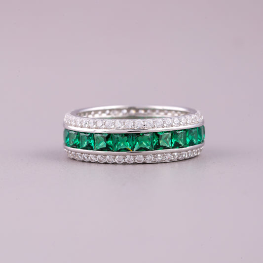 Natural Sapphire Engagement-Wedding Infinity Diamond Band By Ivevar