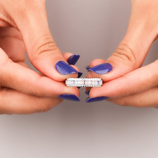 Natural Sapphire Halo Solitaire Bridal Set Diamond Wedding Rings By Ivevar