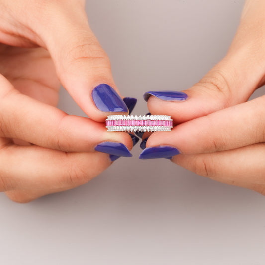 Round Natural Sapphire Diamond Ring Luxury by Ivevar