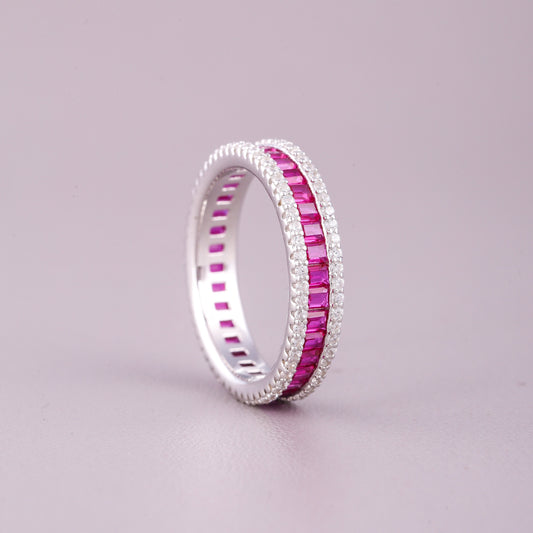 Sapphire Diamond Eternal Band Never-Ending Love Symbol - view 4