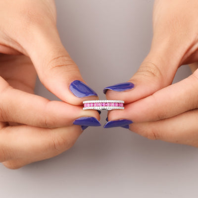 Sapphire Diamond Eternal Band Never-Ending Love Symbol