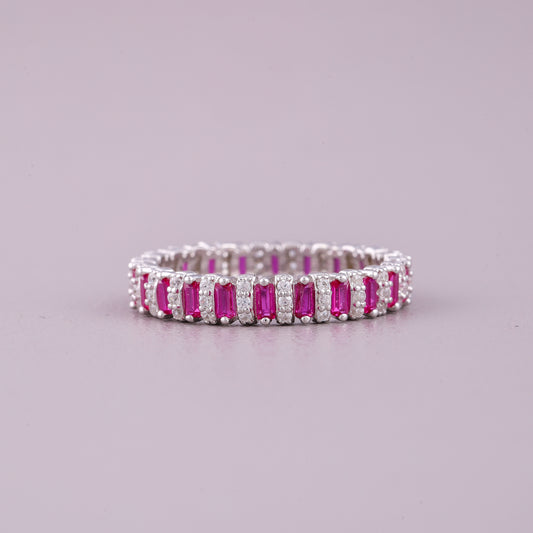 Sapphire & Diamond Wedding Band Solitaire Statement Ring By Ivevar