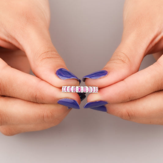 Sapphire & Diamond Wedding Band Solitaire Statement Ring By Ivevar