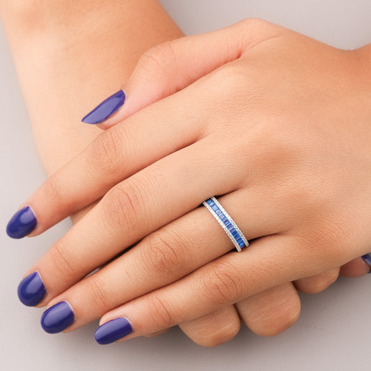 Oval Natural Sapphire Diamond Custom Engagement Ring - view 3