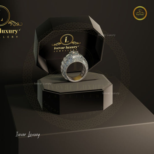 New Arrival Moissanite Band Ring 925 Sterling Silver Fine Jewelry Hip Hop SparkleRing By Ivevar