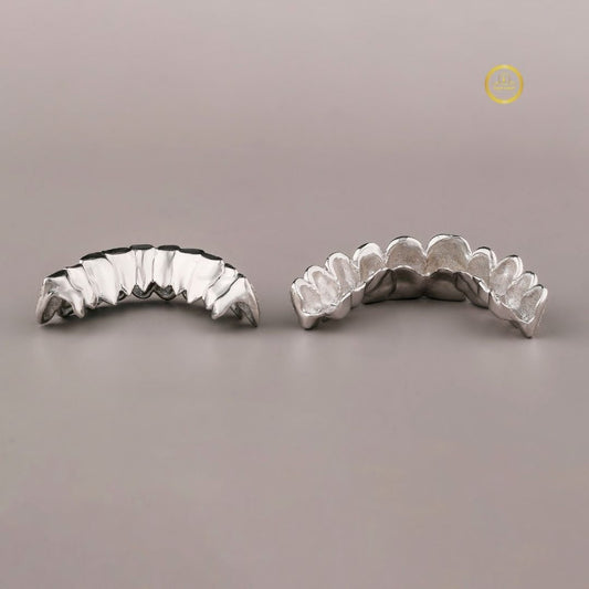 Hip Hop Teeth Grills Set with Chevron Pave - view 3
