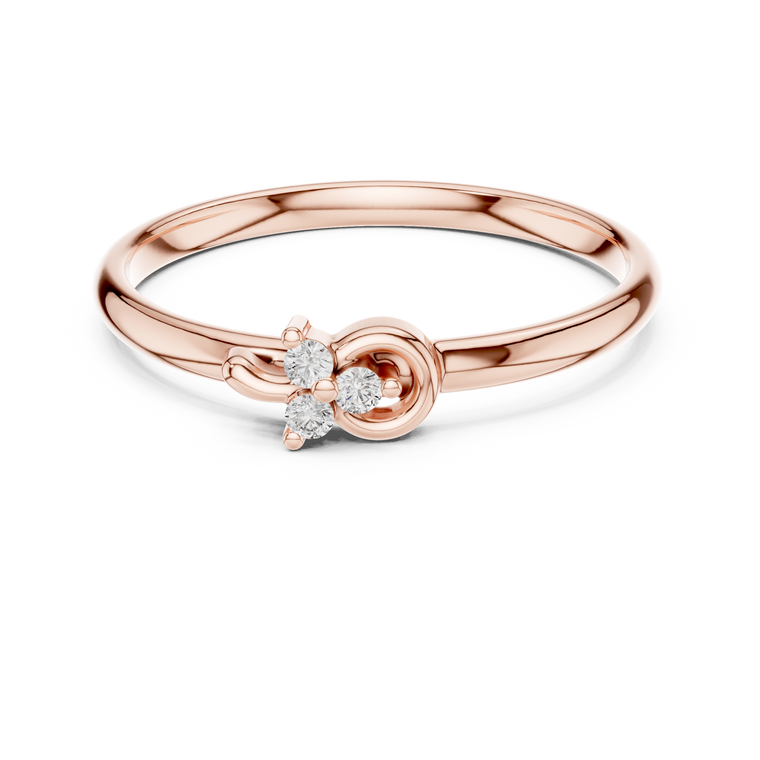 Open Circle Moissanite Cluster Ring with Round Cut Brilliant Stones - view 2
