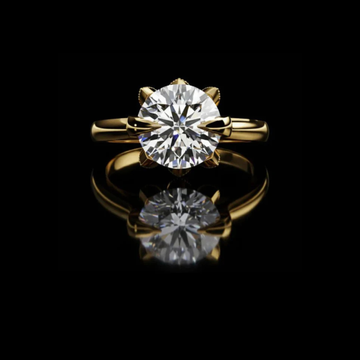 3.50 CT Ethical & Affordable Lab Grown Round Cut Diamond Solitaire Ring for Her