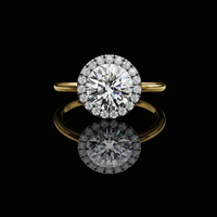 2.00 CT Elegant Round Cut Halo Lab Grown Diamond Ring for Modern Look Fine jewelry
