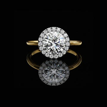 2.00 CT Elegant Round Cut Halo Lab Grown Diamond Ring for Modern Look Fine jewelry