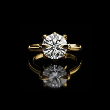 3.50 CT Ethical & Affordable Moissanite Round Cut Diamond Solitaire Ring for Her