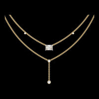 1.56 CT Custom Radiant Cut Lab Grown Diamond Necklace Personalized Anniversary Keepsake