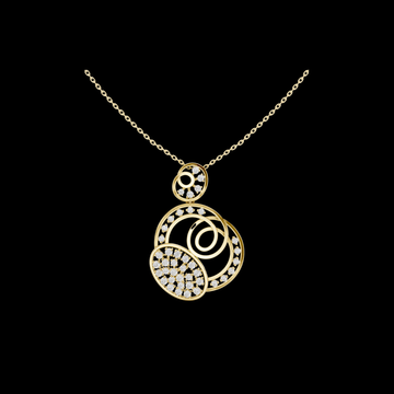 1.16 TCW Premium Layered Circle Pave Moissnaite Diamond Pendant Modern Abstract Round Design Elegant Gift for Her