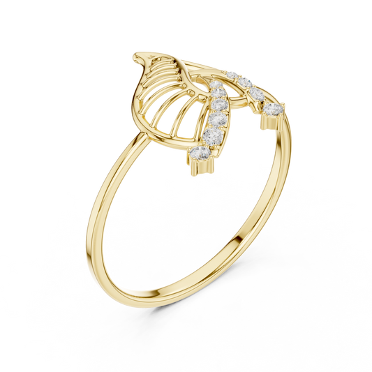 Nature-Inspired Moissanite Statement Delicate Ring - view 2