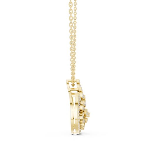 Chandelier Droplet Layering Pendant with Multi Stone - view 4