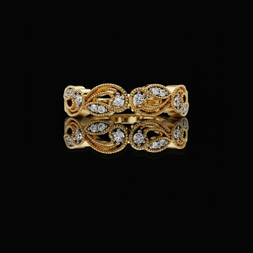 0.20 TCW Milgrain Infinity Lab Grown Diamond Women’s Vintage Style Band Filigree Design