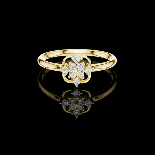 0.096 TCW Elegant Petal Inspired Lab Grown Diamond Design for Everyday Sparkle