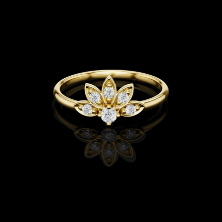 Art Deco Round Cut Lab Diamond Anniversary Ring