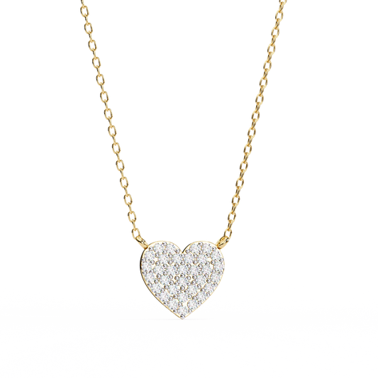 Round Heart Shaped Charm Two Loop Pendant - view 2