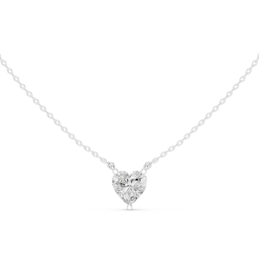 2.50 TCW Sparkling Moissanite Heart Shaped Solitaire Diamond Solitaire Pendant For Her