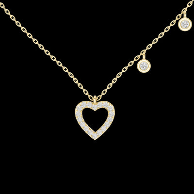 Heart Accents Inspire Lab Grown Pendant Necklace