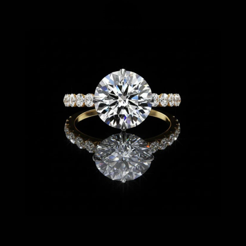 2.50 CT Runway Ready Bling High Moissanite Round Cut Diamond Wedding Ring