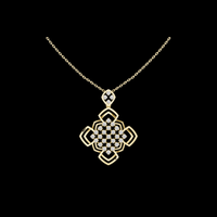 1.01 TCW Geometric Floral Moissnaite Diamond Luxury Pave Design Pendant Sparkling Gift For Her