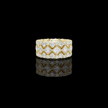 7.00 TCW Bold Princess Cut and Round Moissanite Diamond Wide Eternity Band with Intricate Milgrain Detailing
