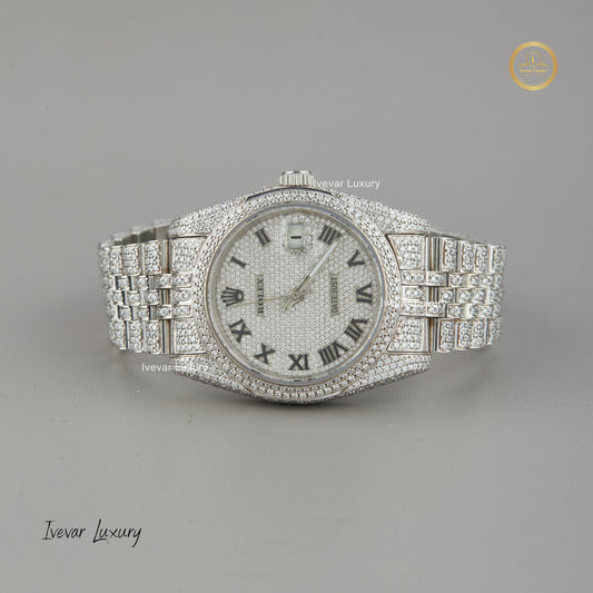 Exclusive Luxury Natural Diamond Full Iced Watch by Ivevar