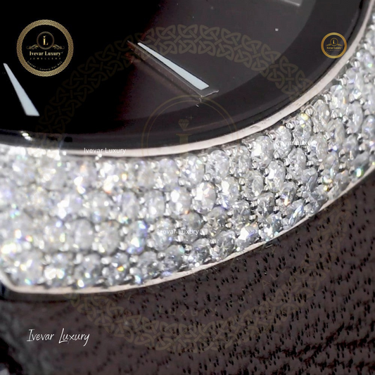 Half Iced Natural Diamond Luxury Watch by Ivevar