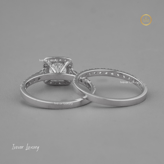 Custom Moissanite Diamond Wedding Ring by Ivevar Luxury