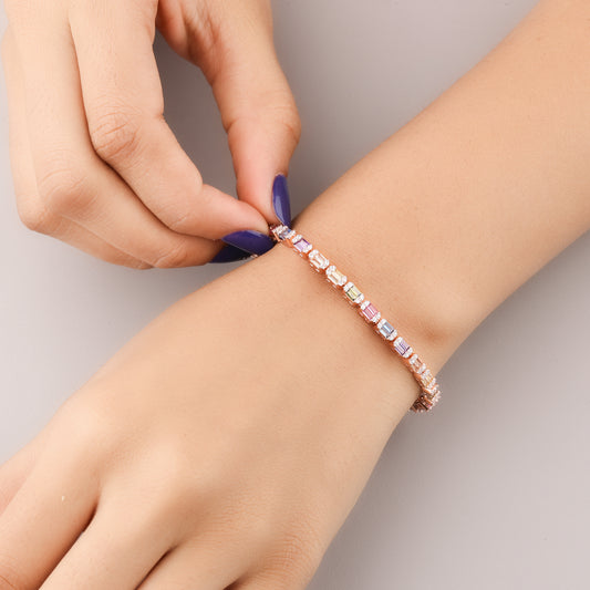 Rainbow sapphire luxury wrap bracelet by Ivevar