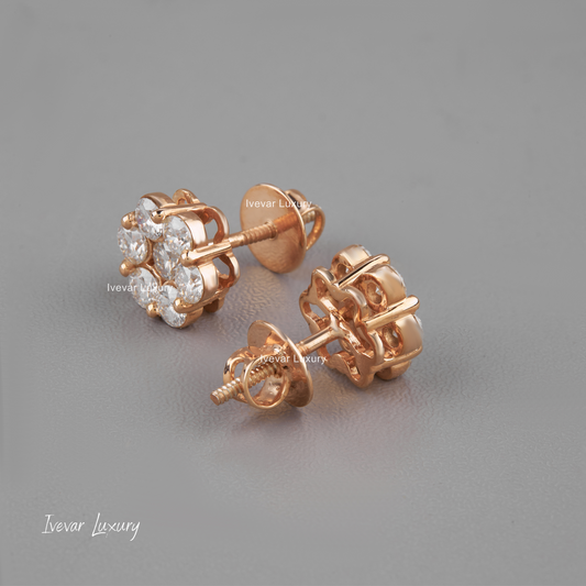 Fancy Rose Gold Earing #ivevar