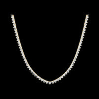5.70 TCW Sparkling Round Cut Moissanite Diamond Sleek & Stylish Necklace for Her