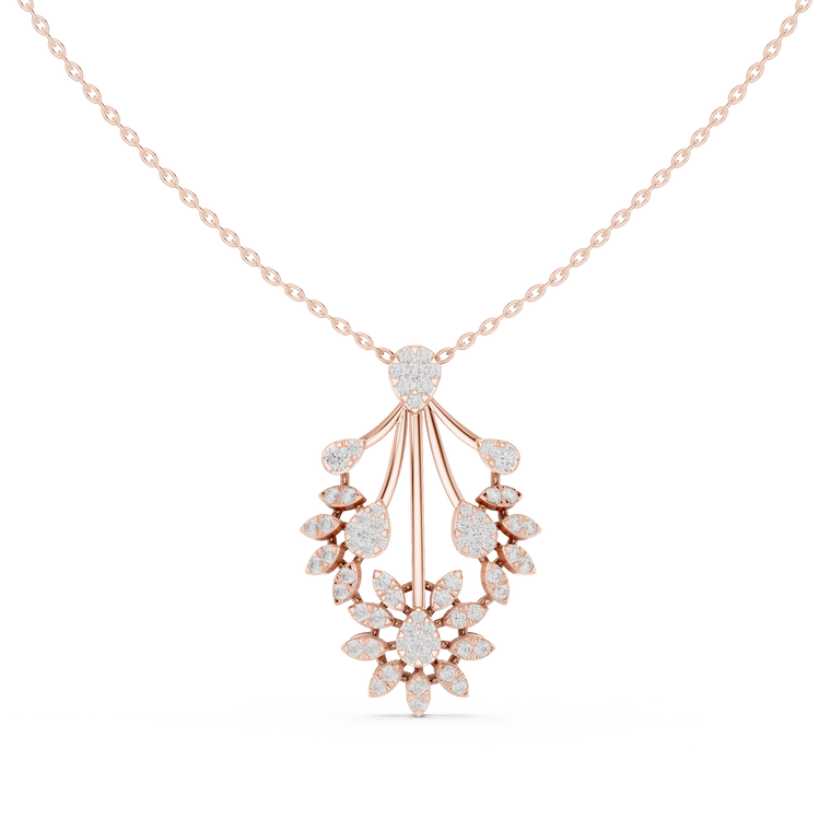 Floral Drop Pendant - view 2